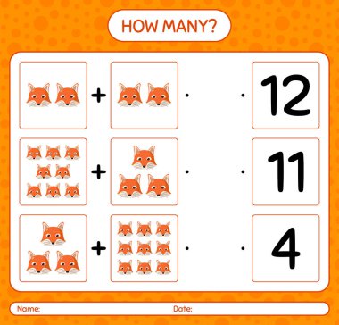 Kızıl Tilki 'yle kaç tane sayma oyunu var? Anaokulu öğrencilerinin çalışma listesi, çocukların faaliyet listesi.