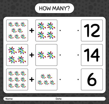 Sicim ışığıyla kaç tane sayma oyunu. Anaokulu öğrencilerinin çalışma listesi, çocukların faaliyet listesi.
