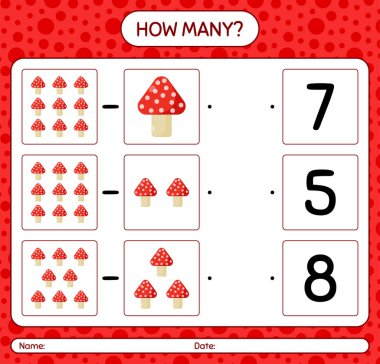 Mantarlı kaç tane sayma oyunu var? Anaokulu öğrencilerinin çalışma listesi, çocukların faaliyet listesi.