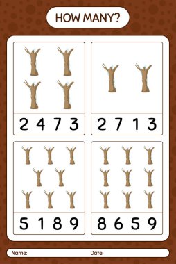 Ölü ağaçla kaç tane sayma oyunu. Anaokulu öğrencilerinin çalışma listesi, çocukların faaliyet listesi.