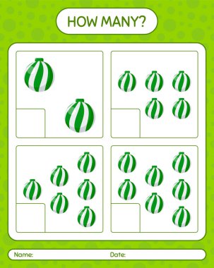 Yılbaşı süsüyle kaç tane sayma oyunu. Anaokulu öğrencilerinin çalışma listesi, çocukların faaliyet listesi.