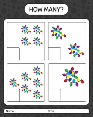 Sicim ışığıyla kaç tane sayma oyunu. Anaokulu öğrencilerinin çalışma listesi, çocukların faaliyet listesi.