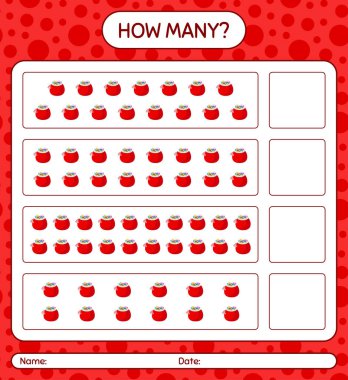 Noel Baba 'nın çantasında kaç tane sayma oyunu var? Anaokulu öğrencilerinin çalışma listesi, çocukların faaliyet listesi.