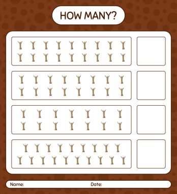 Ölü ağaçla kaç tane sayma oyunu. Anaokulu öğrencilerinin çalışma listesi, çocukların faaliyet listesi.