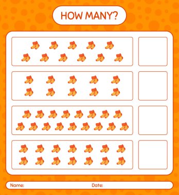 Çorapla kaç tane sayma oyunu. Anaokulu öğrencilerinin çalışma listesi, çocukların faaliyet listesi.