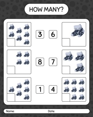 Çorapla kaç tane sayma oyunu. Anaokulu öğrencilerinin çalışma listesi, çocukların faaliyet listesi.