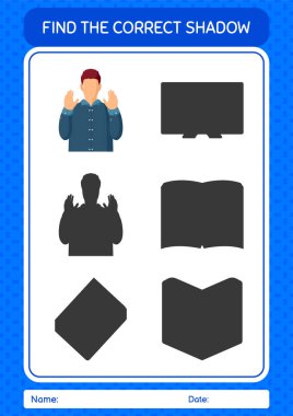 Dua ederek doğru gölge oyununu bul. Anaokulu öğrencilerinin çalışma listesi, çocukların faaliyet listesi.