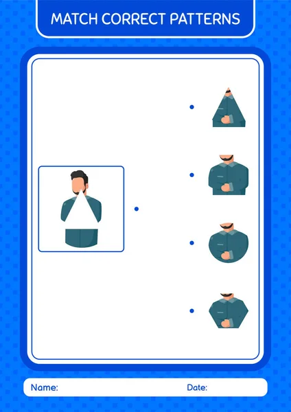 Match Jeu Modèle Avec Prière Feuille Travail Pour Enfants Âge — Image vectorielle