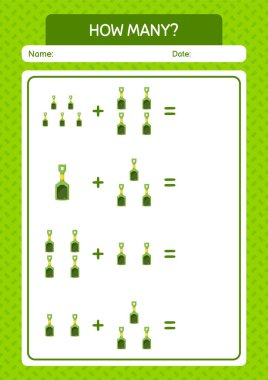 Kum küreğiyle kaç tane sayma oyunu. Anaokulu öğrencilerinin çalışma listesi, çocukların faaliyet listesi.