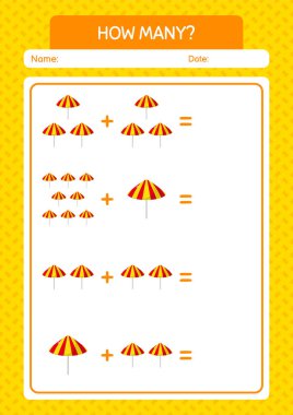 Şemsiyeli kaç tane sayma oyunu var? Anaokulu öğrencilerinin çalışma listesi, çocukların faaliyet listesi.