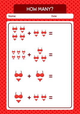 Kaç tane iç çamaşırlı sayma oyunu var? Anaokulu öğrencilerinin çalışma listesi, çocukların faaliyet listesi.