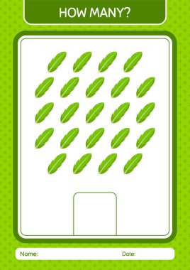 Muz yaprağıyla kaç tane sayma oyunu. Anaokulu öğrencilerinin çalışma listesi, çocukların faaliyet listesi.