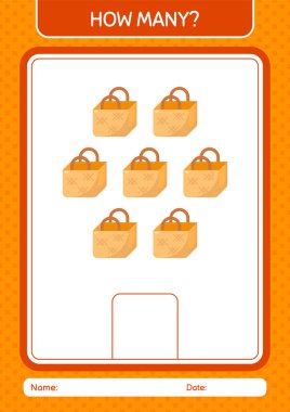 Sepet torbasıyla kaç tane sayma oyunu. Anaokulu öğrencilerinin çalışma listesi, çocukların faaliyet listesi.