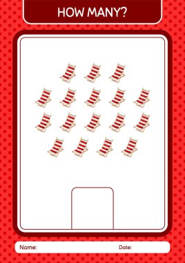 Plaj bankında kaç tane sayma oyunu var? Anaokulu öğrencilerinin çalışma listesi, çocukların faaliyet listesi.