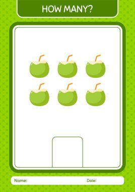 Hindistan cevizli kaç tane sayma oyunu var? Anaokulu öğrencilerinin çalışma listesi, çocukların faaliyet listesi.