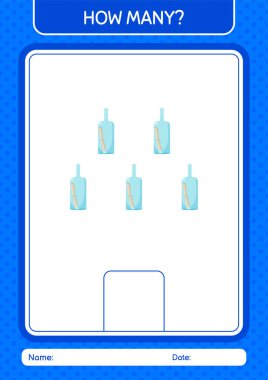 Mesaj şişesiyle kaç tane sayma oyunu. Anaokulu öğrencilerinin çalışma listesi, çocukların faaliyet listesi.