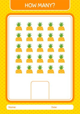 Ananaslı kaç tane sayma oyunu var? Anaokulu öğrencilerinin çalışma listesi, çocukların faaliyet listesi.