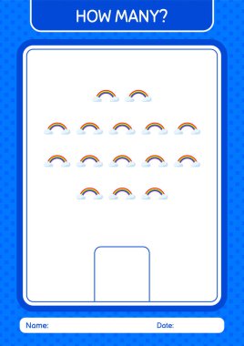Gökkuşağıyla kaç tane sayma oyunu. Anaokulu öğrencilerinin çalışma listesi, çocukların faaliyet listesi.