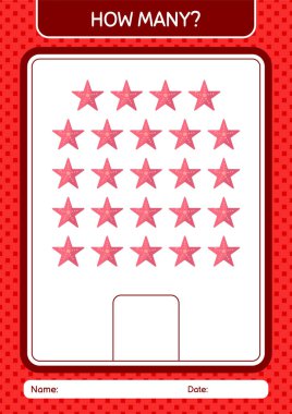 Seastar 'da kaç tane sayma oyunu var? Anaokulu öğrencilerinin çalışma listesi, çocukların faaliyet listesi.