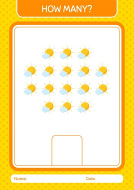 Güneşle kaç tane sayma oyunu var? Anaokulu öğrencilerinin çalışma listesi, çocukların faaliyet listesi.