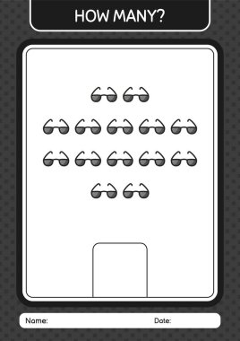 Güneş gözlüklü kaç tane sayma oyunu var? Anaokulu öğrencilerinin çalışma listesi, çocukların faaliyet listesi.