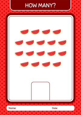 Karpuzla kaç tane sayma oyunu. Anaokulu öğrencilerinin çalışma listesi, çocukların faaliyet listesi.