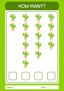 Kaktüsle kaç tane sayma oyunu var? Anaokulu öğrencilerinin çalışma listesi, çocukların faaliyet listesi.