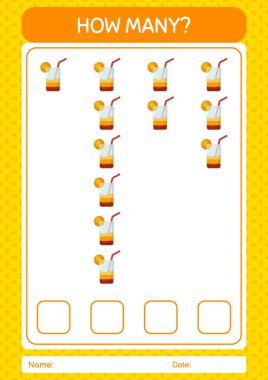 Kokteylle kaç tane sayma oyunu. Anaokulu öğrencilerinin çalışma listesi, çocukların faaliyet listesi.