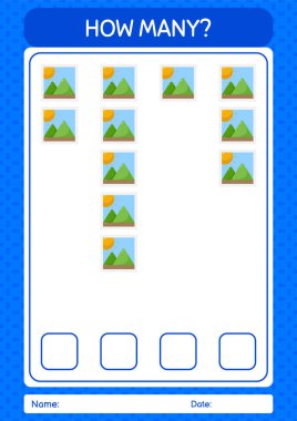 Kaç tane fotoğraflı sayma oyunu var? Anaokulu öğrencilerinin çalışma listesi, çocukların faaliyet listesi.