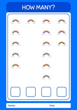 Gökkuşağıyla kaç tane sayma oyunu. Anaokulu öğrencilerinin çalışma listesi, çocukların faaliyet listesi.