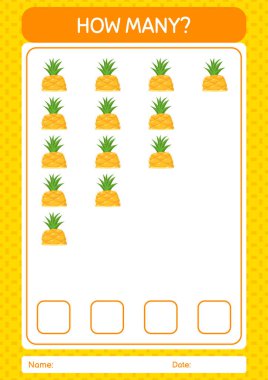 Ananaslı kaç tane sayma oyunu var? Anaokulu öğrencilerinin çalışma listesi, çocukların faaliyet listesi.