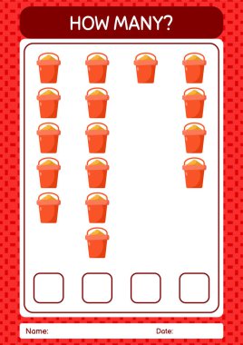 Kum kovası ile kaç tane sayma oyunu. Anaokulu öğrencilerinin çalışma listesi, çocukların faaliyet listesi.