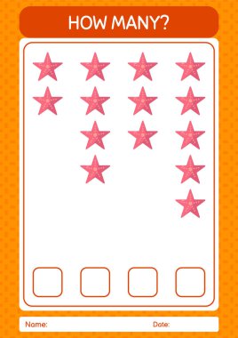 Seastar 'da kaç tane sayma oyunu var? Anaokulu öğrencilerinin çalışma listesi, çocukların faaliyet listesi.