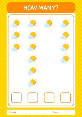Güneşle kaç tane sayma oyunu var? Anaokulu öğrencilerinin çalışma listesi, çocukların faaliyet listesi.