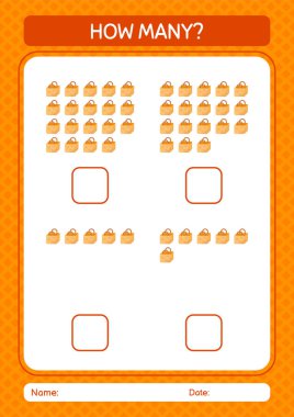 Sepet torbasıyla kaç tane sayma oyunu. Anaokulu öğrencilerinin çalışma listesi, çocukların faaliyet listesi.