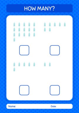 Mesaj şişesiyle kaç tane sayma oyunu. Anaokulu öğrencilerinin çalışma listesi, çocukların faaliyet listesi.