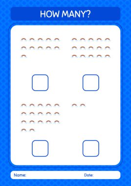 Gökkuşağıyla kaç tane sayma oyunu. Anaokulu öğrencilerinin çalışma listesi, çocukların faaliyet listesi.