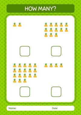 Ananaslı kaç tane sayma oyunu var? Anaokulu öğrencilerinin çalışma listesi, çocukların faaliyet listesi.