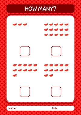 Karpuzla kaç tane sayma oyunu. Anaokulu öğrencilerinin çalışma listesi, çocukların faaliyet listesi.