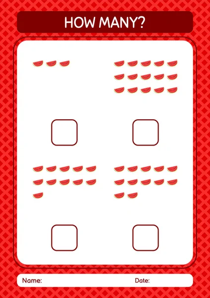 Karpuzla kaç tane sayma oyunu. Anaokulu öğrencilerinin çalışma listesi, çocukların faaliyet listesi.