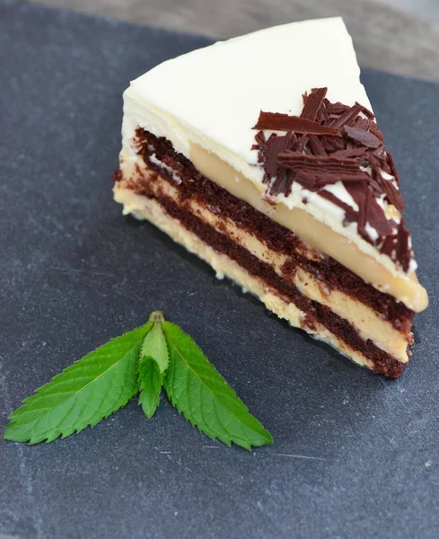 Pastel Crema Chocolate Blanco — Foto de Stock