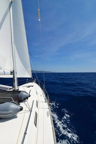 Iate Luxo Corrida Marítima Regata Vela Navegação Cruzeiro — Fotografia de Stock