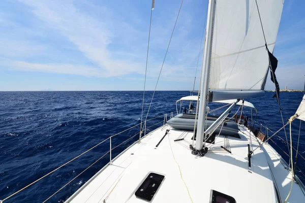 Iate Luxo Corrida Marítima Regata Vela Navegação Cruzeiro — Fotografia de Stock