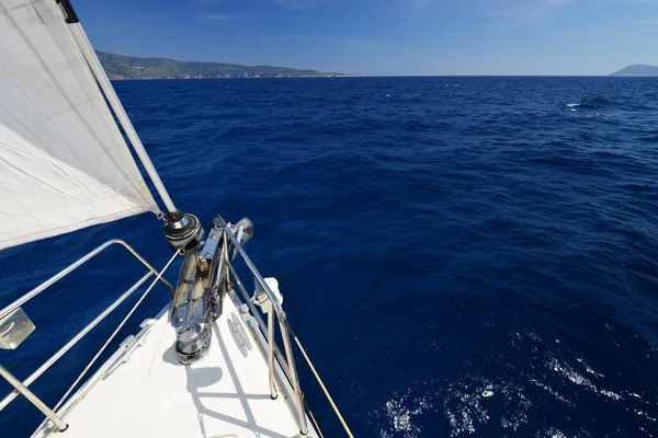 Iate Luxo Corrida Marítima Regata Vela Navegação Cruzeiro — Fotografia de Stock