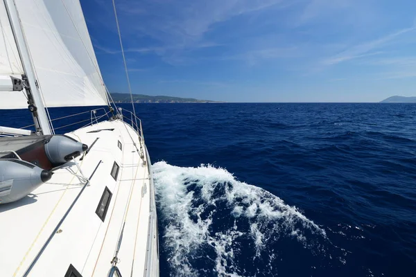 Iate Luxo Corrida Marítima Regata Vela Navegação Cruzeiro — Fotografia de Stock