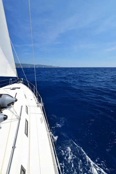 Iate Luxo Corrida Marítima Regata Vela Navegação Cruzeiro — Fotografia de Stock