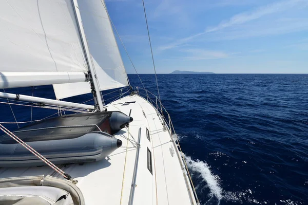 Lyx Yacht Havet Race Segelregatta Kryssningssegling Stockbild