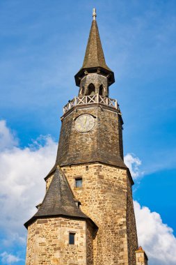 Dinan, Fransa 'daki Brittany Kulesi' nin tepesinden manzara