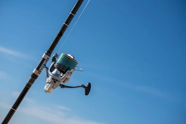 Primo Piano Professionale Canna Pesca Focu Selettivo — Foto Stock