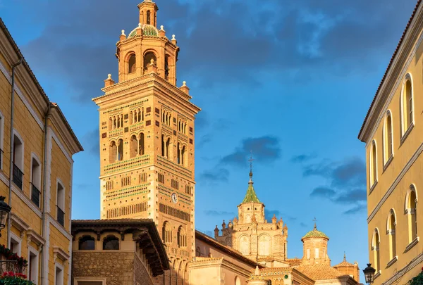 Vista Torre Parte Superior Catedral Teruel Aragón España — Foto de Stock